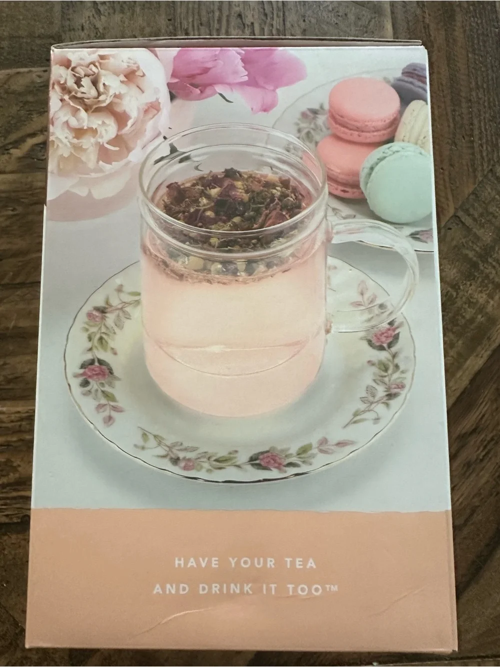 Pinky Up Blake Glass Tea Infuser Mug 16 oz New in Box